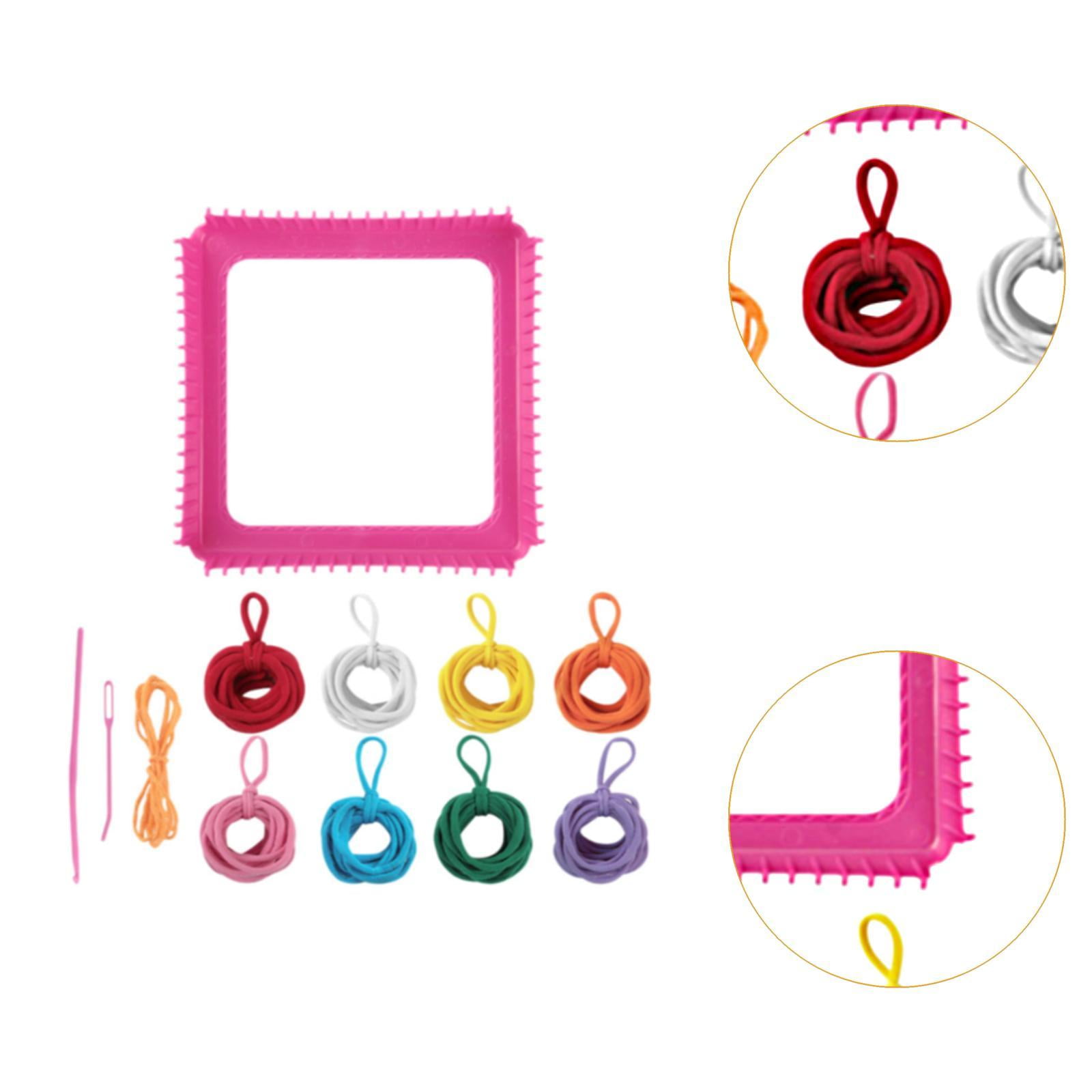 balikha Weaving Loom Kit Toys DIY Knitting Crochet Portable Crafts Gifts Potholder Loops Making Kits Sewing Craft for Adults Children 8 Colors