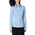 thumbnail image 5 of Women's Long-Sleeve Classic-Fit Oxford Shirt,Office Work Shirts Lapel Collared Blouse for Ladies Business, 5 of 9