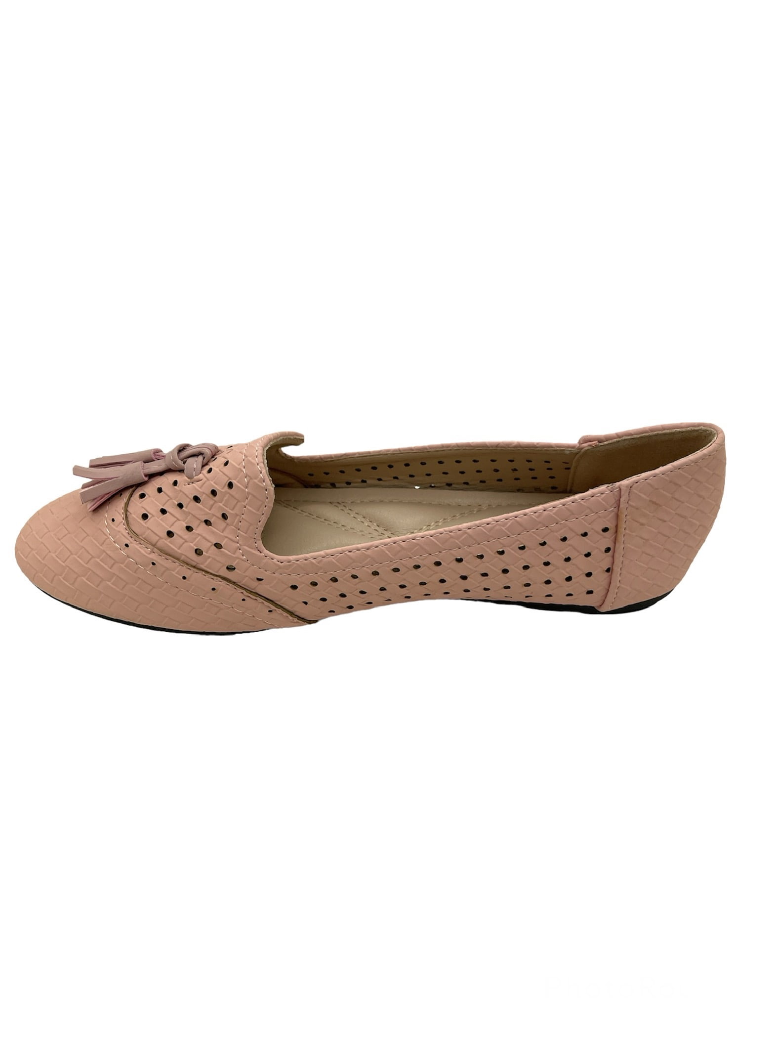 Victoria K Women's Weaved Texture Zipper Design Strap Buckle Ballerina Flats