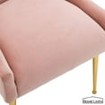 thumbnail image 7 of Boyel Living Dining Chair Set of 2 Velvet Upholstered with Gold Legs, Mid Century Modern Accent Chair for Bedroom, Living Room, Dining Room,Kitchen Dining Chairs Pink, 7 of 7
