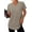 Khaki, variant on Rosvigor Womens Workout Tops V Neck Short Sleeve Tee Shirts Comfy Athletic Shirts Loose Activewear Tops for Gym Running Yoga