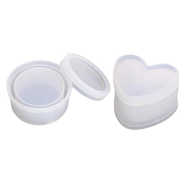 2x fabricación de de resina de moldeo de caja de almacenamiento de dulces de joyería de silicona