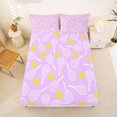 thumbnail image 5 of Manfei Tennis Ball Bed Sheets,Sport Theme Full Size Sheets For Girls,Lavender Hue,4 Pieces,1 Flat Sheet,1 Fitted Sheet and 2 Pillowcases, 5 of 7