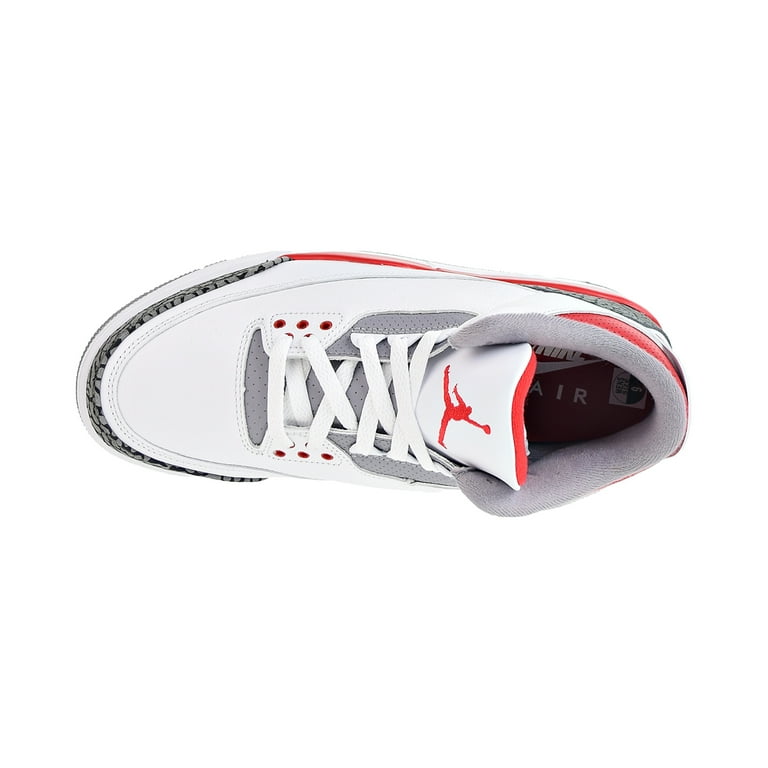 Air Jordan Men's Retro 'Fire Red' Leather Upper, Elephant Print