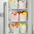 thumbnail image 2 of White Plastic Storage Bins with Handles for Pantry Kitchen Organization | Multi-Purpose Open Top Containers for Food Refrigerator & Closet, 2 of 8