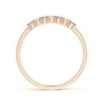 thumbnail image 2 of ANGARA Natural Half Eternity Seven Stone Aquamarine and Diamond Wedding Ring in 14K Rose Gold for Women (Size-2mm) | March Birthstone, Anniversary, Jewelry Gift for Women | Natural Aquamarine Ring, 2 of 9