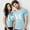 A-Light blue, variant on Baqcunre Valentine'S Day Shirts For Women Men And Women With With Love Printed Couple T Shirt Short Sleeve Top(Pink XS-4XL),Womens Tops Graphic Tees For Women Shirts For Women Womens Tops