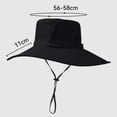 thumbnail image 4 of UTSJKR Men's Outdoor Fishing Hiking Bucket Hat, UPF 50 Wide Brim UV Protection Lightweight Breathable Sun Cap Black, 4 of 6