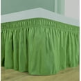 thumbnail image 3 of 600-TC Pima Cotton Universal Wrap Around Bed Skirt Short Queen (60" x 75") Size, Easy Fit 1-PC Bed Skirt Luxury Fabric 3 Sided Coverage 24" Drop Length, Sage Green, 3 of 5