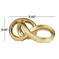 thumbnail image 3 of 11" x 5" Gold Ceramic Infinity Loop Abstract Sculpture, by DecMode, 3 of 11