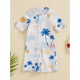 Blotona Baby Boy Girl Rashguard Swimsuit Cute Tree Print Short Sleeve