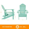 thumbnail image 4 of ACEGOSES 1 Peak HIPS Adirondack Outdoor Chairs Weather Resistant for Patio Garden, Backyard,Patio and Indoors,Light Green, 4 of 7