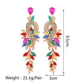 thumbnail image 7 of Sunyuer Vintage Long Colorful Hollow Leaves Tassel Earrings Rhinestone Dangle Drop Earrings Women Statement Fringe Earrings for Wedding Women Brides, 7 of 7