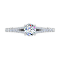 thumbnail image 3 of 0.55 Carat Prong Set Solitaire Diamond Engagement Ring Band in 14K White Gold (Ring Size 6.75), 3 of 5