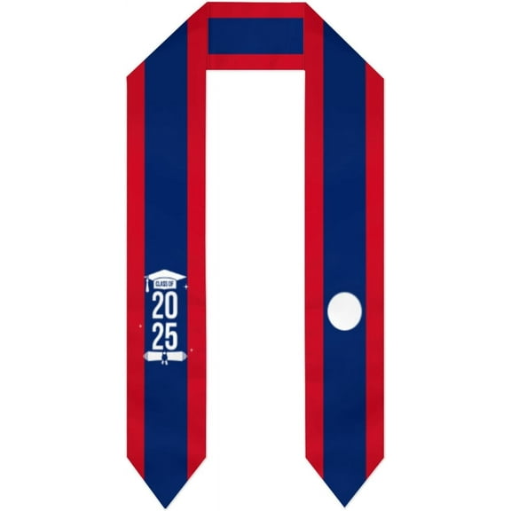 Class of 2025 Laos Flag Graduation Stoles Shawl Sash Scraf For Students Graduation Season