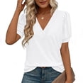 thumbnail image 5 of Sexlip Women's T-Shirt Short Sleeve Loose Fit Casual Trendy Design Versatile Styling Breathable Wear Suitable for City Walks White S, 5 of 7