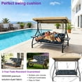 thumbnail image 4 of YLLN Porch Swing Cushions, Patio Furniture Cushions With 4" Thicken Backrest, Waterproof & Machine Washable, with Ties, Bench Cushions For Outdoor Furniture（Hummingbird And Flower）, 4 of 7