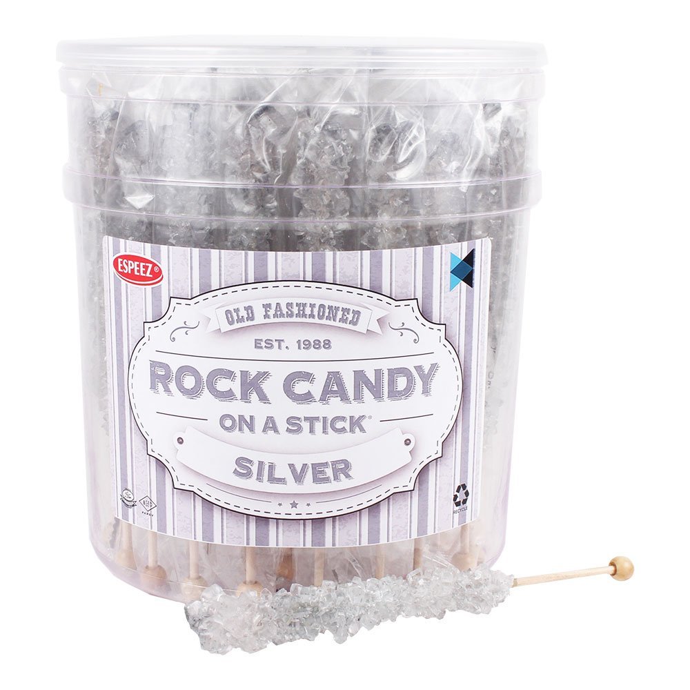 Extra Large Rock Candy Sticks 48 Silver Rock Candy Sticks Original