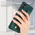 thumbnail image 4 of Nalacover Case for Samsung Galaxy A04E Wallet Case with Card Holder & Zipper Pocket, 360° Rotation Ring Kickstand Premium PU Leather Cover, Shockproof Magnetic Button Flip Stand Phone Case,Green, 4 of 9