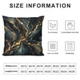 thumbnail image 5 of YANMS Pillow Covers Abstract Marble Throw Pillow Covers Black Gold Veins Pillowcase Cushion Cover for Sofa Couch Bed White, 5 of 5