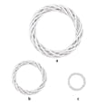 thumbnail image 3 of Kironypik Christmas Rattan Ring White Wreath Garland Hanging Wreath Wicker Door 10-30CM white 20cm, 3 of 6