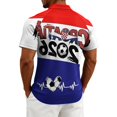 thumbnail image 5 of 2026 Soccer Cup Jersey for Men, Polo Collar Short Sleeve Country Name & Ball Graphic Top - Breathable Fan Shirt for Match Day & Casual Wear Blue S, 5 of 5