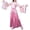 A-Pink359, variant on Girls Hanfu Dresses Floral Flared Long Sleeve Tie Waist Maxi Dress For Kids 2-16 Years Dress Up Performance Wear Trendy Dresses