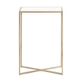 thumbnail image 5 of Kate and Laurel Jaspur Modern Slim Side Table, 16 x 8 x 24, White Marble and Gold, Decorative Glam Narrow End Table for Use as Narrow Bedroom Nightstand or Living Room Accent, 5 of 7