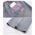 thumbnail image 6 of YunPes Tween Girls Star Baggy Jeans Shorts High Elastic Waisted Bermuda Patchwork Denim Shorts Y2K Hip Hop Streetwear Vintage Jorts, 6 of 6