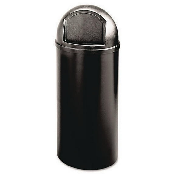 Marshal Classic Container, 15 gal, Plastic, Black | Bundle of 2