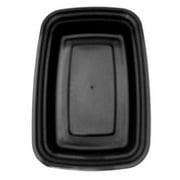 32 oz. Black Rectangular Microwavable Food Take-Out Containers w/Lid (Pack of 50 )
