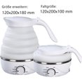 thumbnail image 2 of Small Kettle White Portable Foldable 0.7L Travel, Silicone Stainless Steel Base, Camping Kettle 5 Modes Temperature Setting for Ebullition Coffee Tea Keeping Warm Baby Milk Powder, 2 of 5