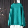 thumbnail image 7 of SELONE Oversized Sweaters for Women Winter Crewneck Tops Ribbed Long Sleeve Pullover Cozy Soild Knitwear Blue Free Size, 7 of 7