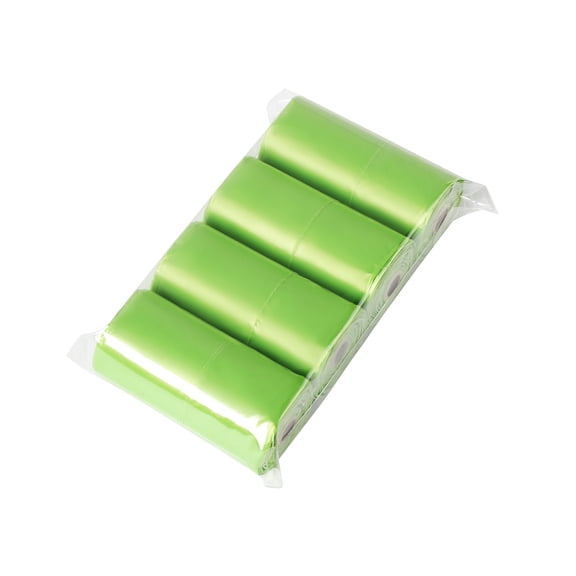 Thickened Vest Style Pet Waste Bags with Easy-Tie Handles, Portable Roll-Packed Dog Poop Bags, Disposable Cat Litter Disposal Liners