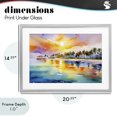 thumbnail image 4 of Stupell Industries Coastal Caribbean Calm Sunset Gray Framed Print Under Glass, 20 x 14, by Shelly Craig, 4 of 8
