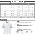 thumbnail image 3 of Lumtrix Mens Casual Summer Cotton Button Down Short Sleeve Shirts Cuban Camp Guayabera Beach Tops Green 3XL, 3 of 5
