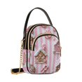 thumbnail image 7 of FORMRS Crossbody Bag for Women Quilted Travel Shoulder Cell Phone Purse with Chain Strap Handbag, Pink Gingerbread Houses, 7 of 7