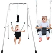 2 in 1 Baby Jumper and Toddler Swing with Stand, Swing Set for Toddler