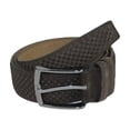 thumbnail image 5 of Men Genuine Basket weave Suede Soft Leather Belt PIERO ROSSI Turkey #1002 Brown, 5 of 6