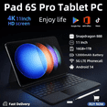 thumbnail image 2 of Tableta Global Pad 6S Pro 2024 con Snapdragon 888, versión original, 11 pulgadas, HD 4K, Android 14, 16 GB + 1 T, 12 000 mAh, 5G, doble SIM, Bluetooth, 2 of 5