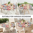 thumbnail image 7 of Pioneer Flower Floral Print Pattern Round Fitted Tablecloth with Elastic Edge,Dining Table Cover Waterproof,Outdoor Round Tablecloth for Camping,Dining,Indoor and Outdoor, 7 of 7