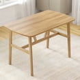 thumbnail image 5 of Mesa de comedor para 4-6 personas, mesa de cocina de madera rectangular, mesa de comedor moderna con marco de metal resistente para el comedor, cocina, 47,2 pulgadas, 5 of 5