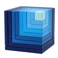 thumbnail image 2 of Rompecabezas 3D Bloques de construcción Ladrillos educativos del estrés Juegos Juguete ños adultos Azul 1 Salvador Bloques de construcción de cubos, 2 of 10