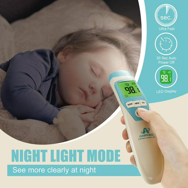 Fast 10 Seconds Body Fever Thermometer for Adults, Children, Kids, Infants,  Baby