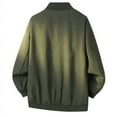 thumbnail image 3 of safuny Men's Oversized Jacket Zip Up Lightweight Casual Coat with Zipper Pockets Army Green L, 3 of 3