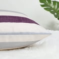 thumbnail image 5 of PiccoCasa 18"x18" Decorative Throw Pillow Cover Striped Cushion Case, Purple and White, 5 of 7