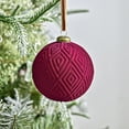 thumbnail image 6 of Bxaolu Flocked Ornaments for Christmas Tree Decorations - 9pcs Large 3D Velvet Ball Ornament for Winter Holiday Decor - 3.93inch Plastic Xmas Ornaments (3.93", Green), 6 of 7