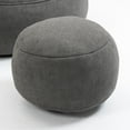 thumbnail image 6 of Accent Bean Bag Chair with Footrest,Comfy Upholstered Sofa Couch Chair for Living Room Bedroom, Easy to Move, Grey, 6 of 6