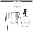 thumbnail image 5 of REDCAMP Swing Campfire Grill Stand – Collapsible Campfire Cooking Rack with 6 Hooks & Stainless Steel Grill Grate, Portable Dutch Oven Hanger for Outdoor Camping, Cookware, Bonfire, 5 of 9