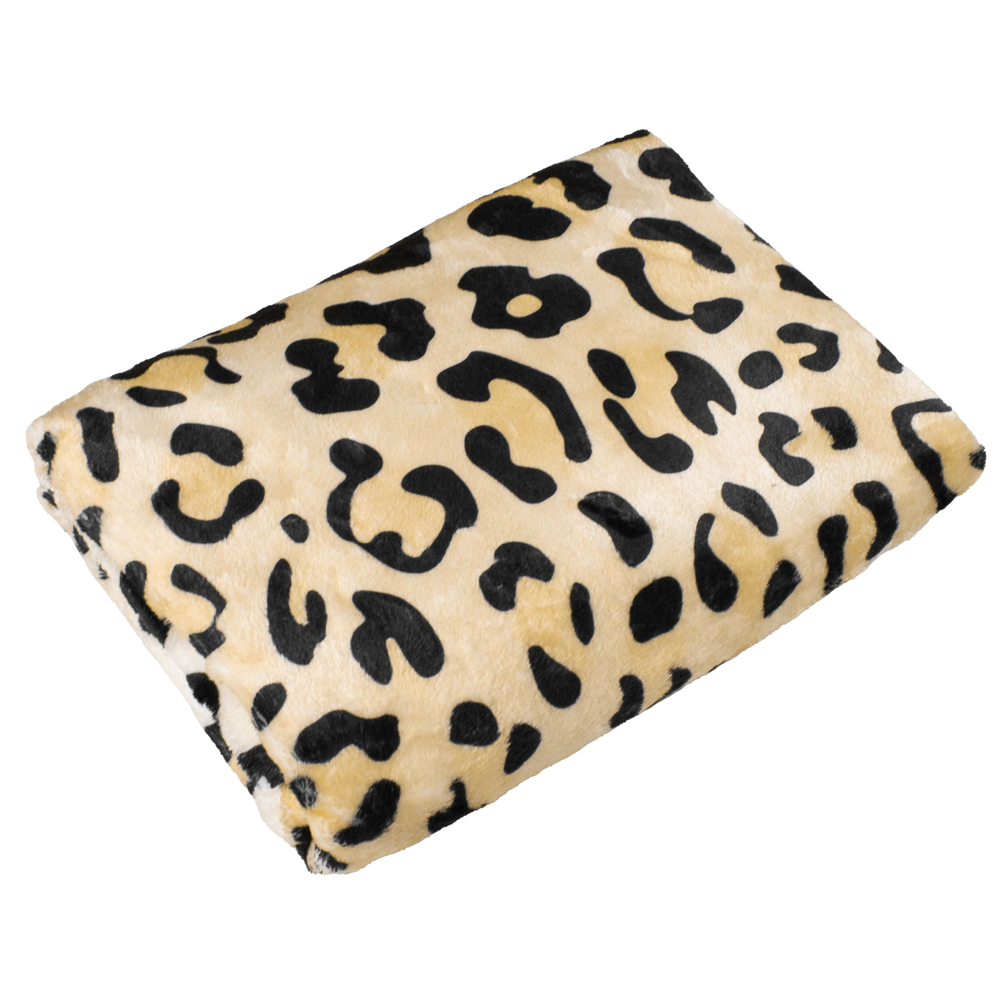 Everything Comfy Leopard Print Decorative Throw Blanket, 30" X 40", Natural